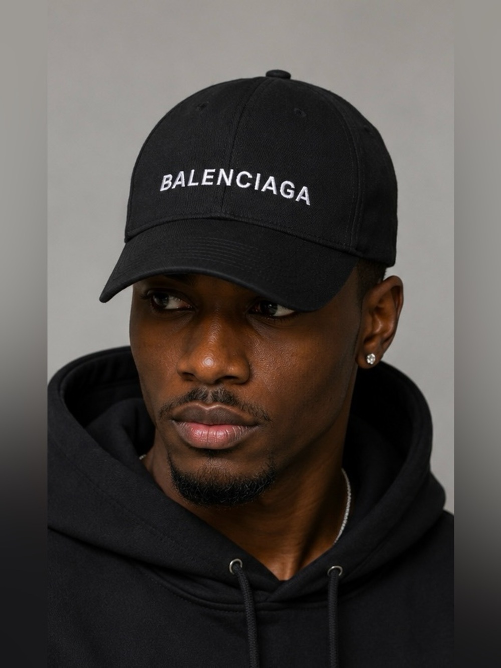 Balenciaga Black Embroidered‎ Cap